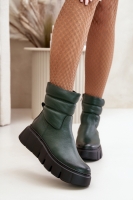 Botine cu talpa tip pana model 199279 Step in style verde