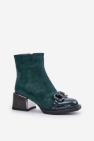 Botine cu toc model 201020 Step in style verde