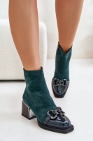 Botine cu toc model 201020 Step in style verde