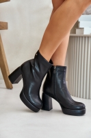 Botine cu toc model 201535 Step in style negru