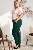 Pantaloni de marime plus model 169227 Karko verde