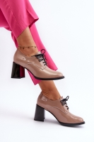 Pantofi cu toc model 195405 Step in style bej