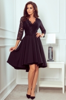 Rochie ocazie scurta plisata Model 134964 Numoco negru