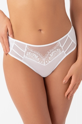 Figi brazyliany Model Paradise K498/1 White - Gorsenia Lingerie alb