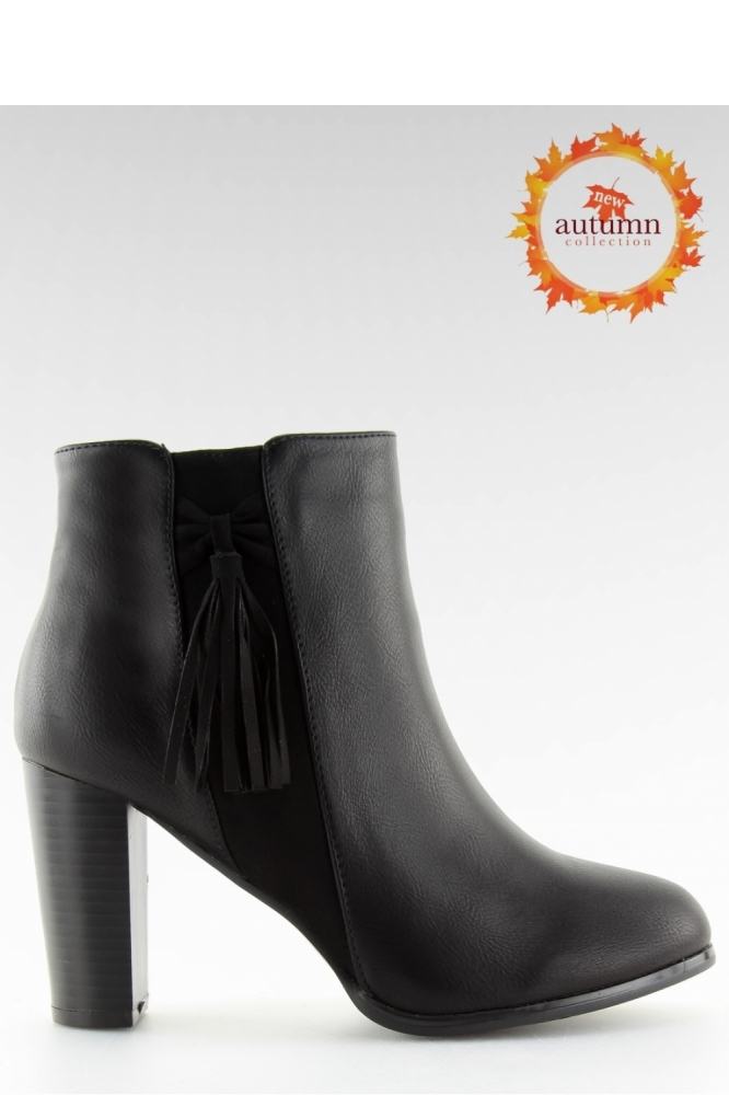 Botine cu toc model 122310 Inello negru