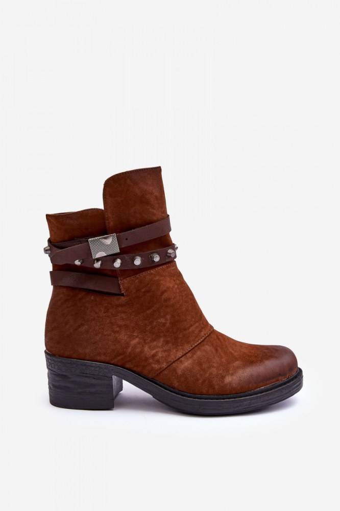 Botine cu toc model 185640 Step in style maro