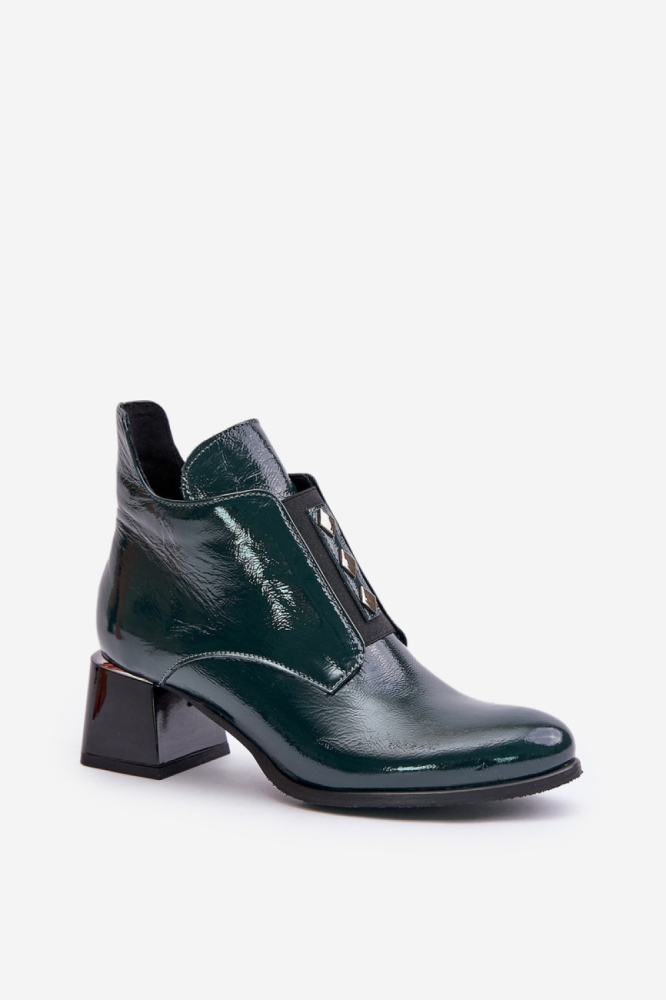 Botine cu toc model 201175 Step in style verde