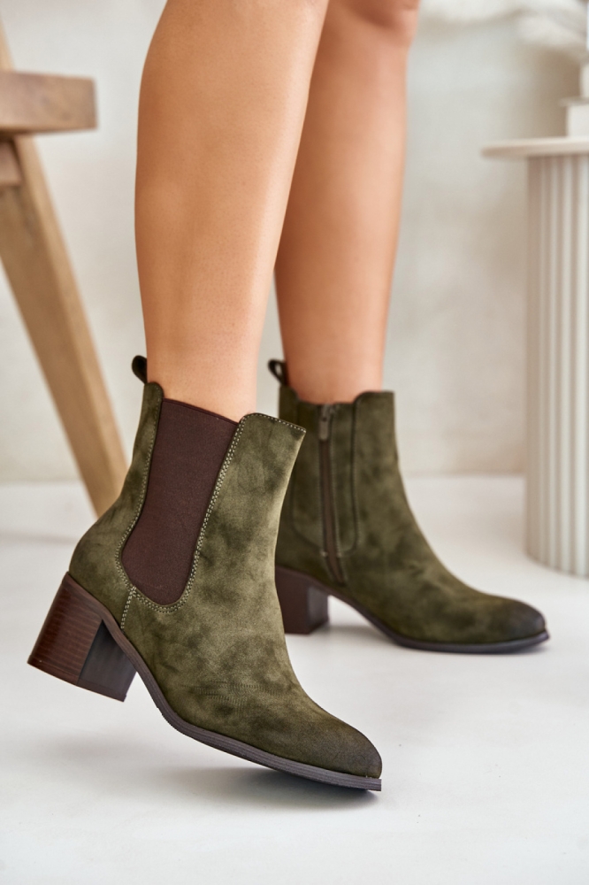 Botine cu toc model 201530 Step in style verde