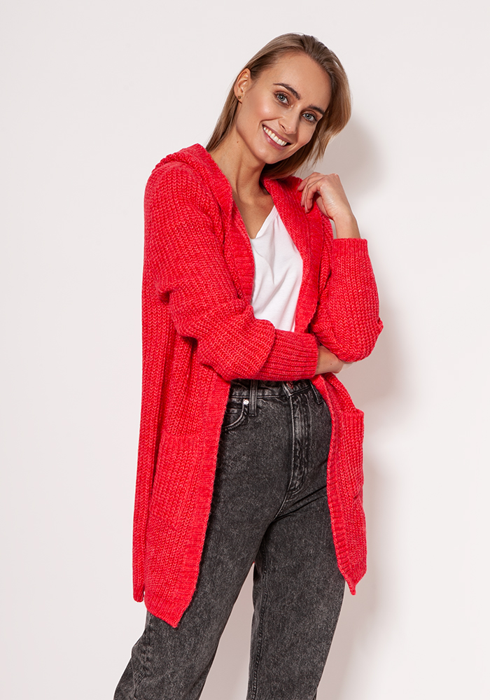 Cardigan model 177124 MKM rosu