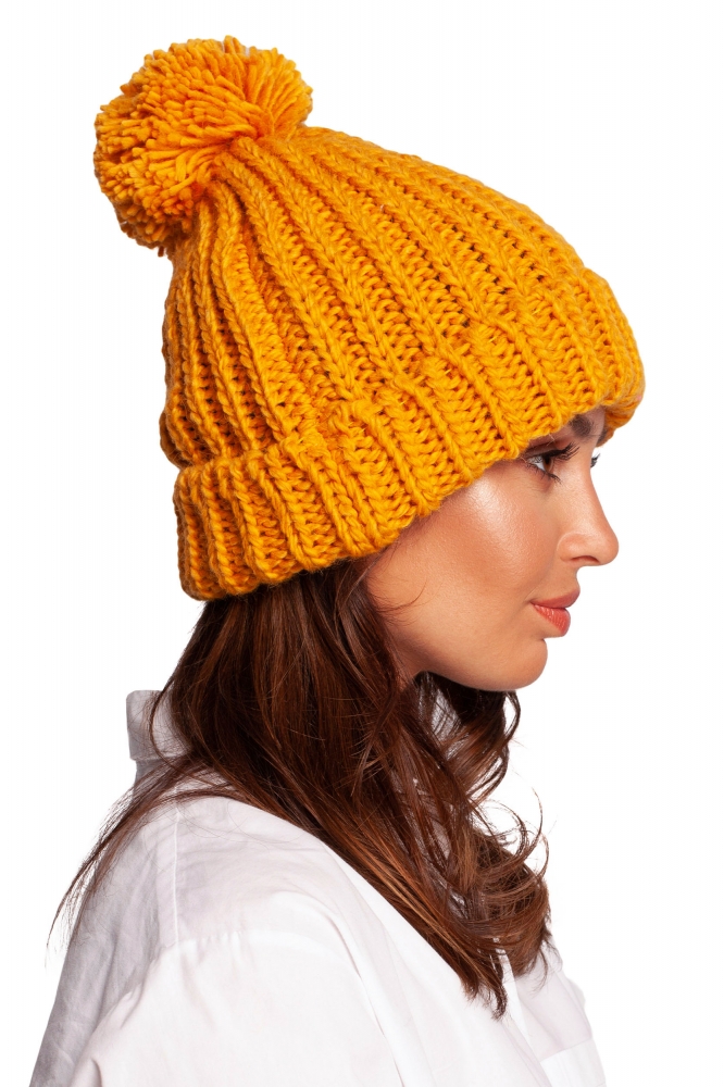 Czapka Model BK101 Honey - BE Knit galben