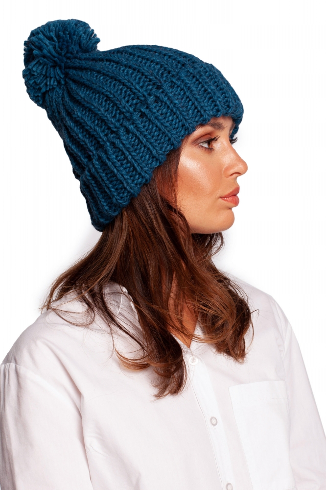 Czapka Model BK101 Morski - BE Knit albastru