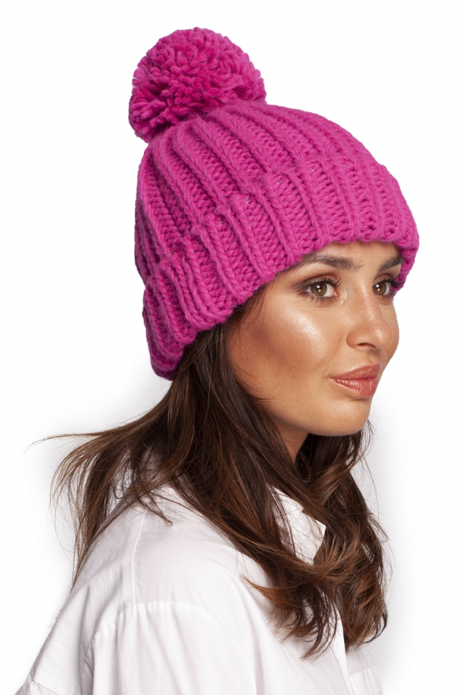 Czapka Model BK101 Pink - BE Knit roz