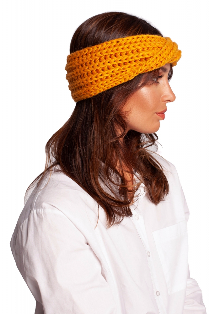 Opaska Model BK096 Honey - BE Knit galben