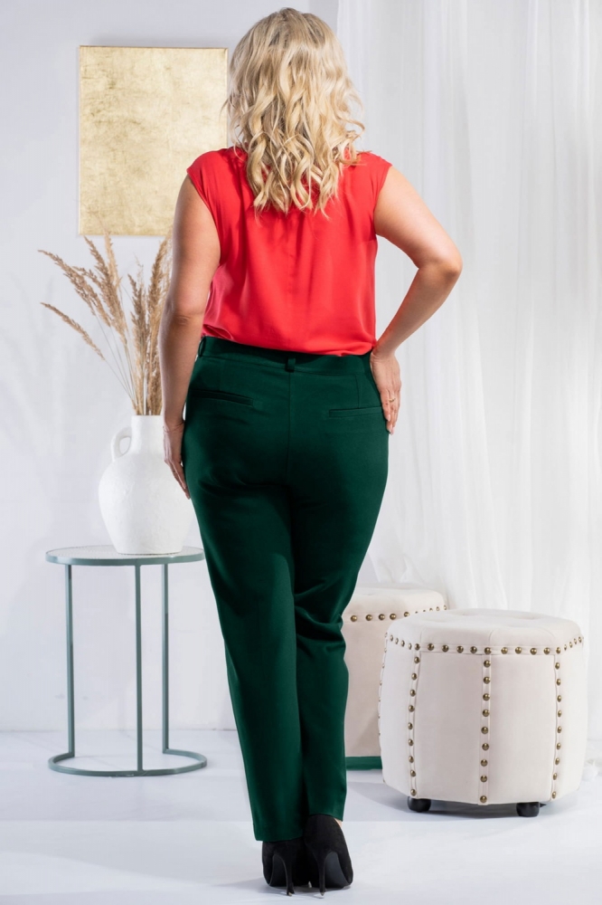 Pantaloni de marime plus model 184892 Karko verde